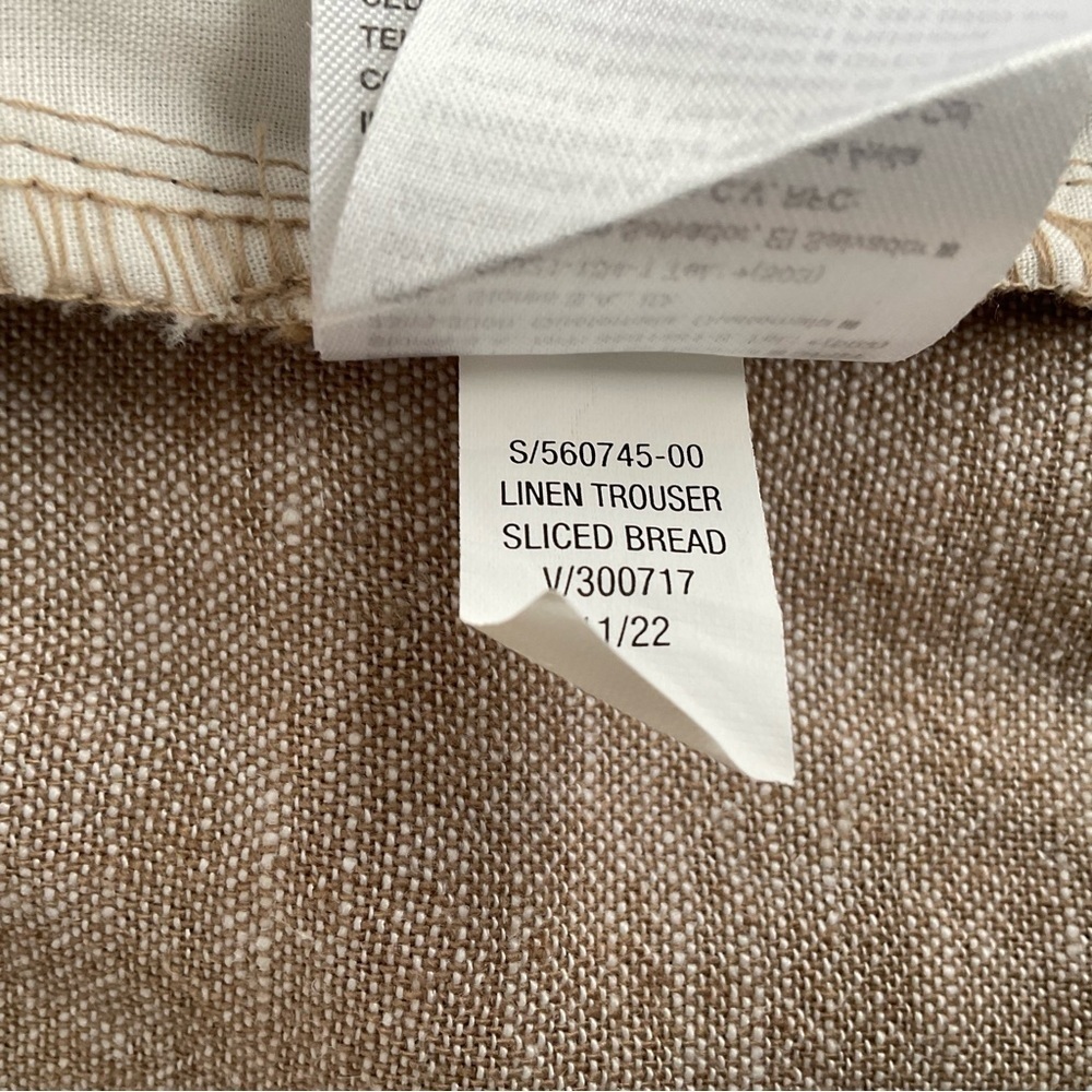 Old Navy Women's Trouser Shorts Sz S Beige Linen Blend Pockets Elastic Back Chic - Picture 9 of 9